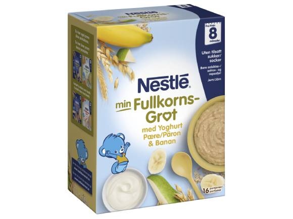 Nestlé min Fullkornsgröt med smak av yoghurt päron & banan | Nestlé